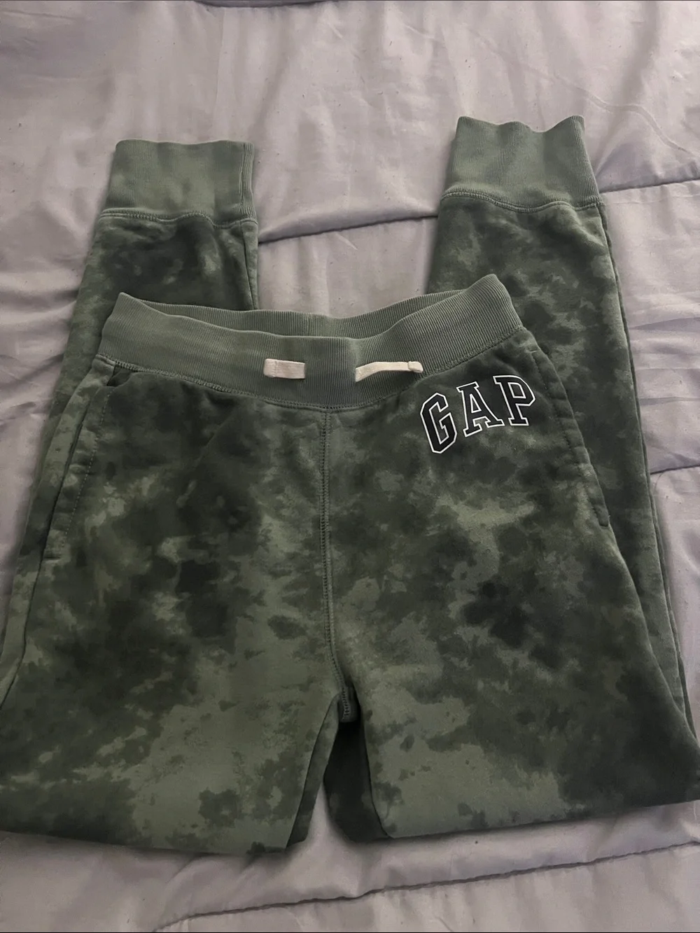 GAP Olive Green Tie-Dye Jogger Sweatpants